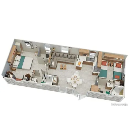 Mobil Home Luxe 2 Chambres - Camping La Civelle Capbreton 营地 *