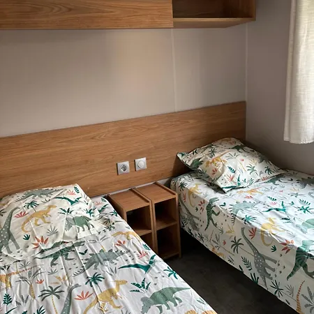 Mobil Home Luxe 2 Chambres - Camping La Civelle Capbreton 卡布勒通